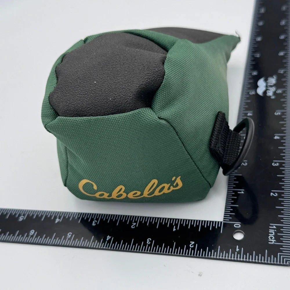 Cabelas Bench Rest Shooting Bag Green Black Canvas Rifle‎ Support Range Gear